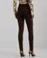 ფოტო #2 პროდუქტის Women's Buckle-Trim Pleated Ponte Ankle Pants