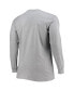 Men's Heathered Gray Distressed Tennessee Volunteers Big and Tall 2-Hit Logo Long Sleeve T-shirt