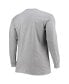 Фото #3 товара Men's Heathered Gray Distressed Tennessee Volunteers Big and Tall 2-Hit Logo Long Sleeve T-shirt