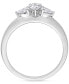 ფოტო #3 პროდუქტის Diamond Pear-Cut Three-stone Engagement Ring (5/8 ct. t.w.) in 14k White Gold