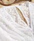 Фото #2 товара Women's Plunge-Neck Lace Kimono Cover-Up, Created for Macy's