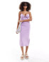 Фото #1 товара Roxy Wavy lady midi dress in purple