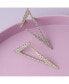 ფოტო #2 პროდუქტის Women's Geometric Bling Drop Earrings