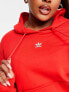 adidas Originals Plus essential hoodie with central logo in red