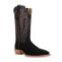 Фото #2 товара R. Watson Boots Black Rough Out Wide Square Toe Cowboy Mens Black Casual Boots
