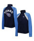 ფოტო #1 პროდუქტის Women's Navy, Light Blue Tennessee Titans Confetti Raglan Full-Zip Track Jacket