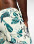 ONLY & SONS swimshorts in white floral print