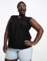 Only Curve v neck blouse with crochet trim in black 44 - фото #2