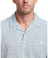 Men's Short Sleeve Linen Cotton Grid Dobby Shirt
