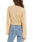 Bella Zoe Long Sleeve Knit Top Women's Beige L