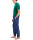 ფოტო #3 პროდუქტის Men's 2-Pc. Solid T-Shirt & Golf Ball-Print Pajama Pants Set, Created for Macy's