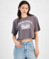 ფოტო #1 პროდუქტის Juniors' Rock & Roll Graphic-Print Tee