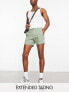 Фото #1 товара ASOS DESIGN skinny chino shorts in shorter length in khaki