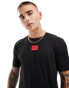 Hugo Diragolino box logo tshirt in black - BLACK