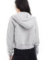 Cotton On cropped fitted zip up hoodie in grey marl