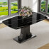 Фото #2 товара Luxurious Faux Marble Dining Table with X-Base and Sturdy Construction