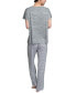 ფოტო #2 პროდუქტის Women's Relaxed Butter-Knit Short Sleeve Pajama Set