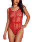 ფოტო #1 პროდუქტის Women's Sheer Hosiery Bodysuit with Heart Cut Out 1 Pc Lingerie