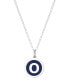 ფოტო #39 პროდუქტის Mini Initial Pendant Necklace in Sterling Silver and Navy Enamel, 16" + 2" Extender