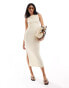 JJXX mesh sleeveless maxi dress in buttermilk