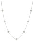 ფოტო #1 პროდუქტის Crystal Ball 18" Statement Necklace in Sterling Silver, Created for Macy's