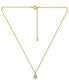 Cubic Zirconia Pear Bezel Pendant Necklace in 18k Gold-Plated Sterling Silver, 16" + 2" extender, Created for Macy's