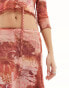 Фото #10 товара Reclaimed Vintage midi skirt co-ord in grunge rose print