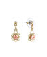ფოტო #1 პროდუქტის Gold-Tone Porcelain Rose Drop Earrings