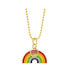 ფოტო #1 პროდუქტის Shiny Rainbow Gold Necklace for Girls