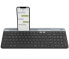 Фото #1 товара Logitech Slim Multi-Device Wireless Keyboard K580 - Full-size (100%) - RF Wireless + Bluetooth - Graphite