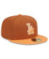 Фото #3 товара Men's Brown/Orange Los Angeles Dodgers Spring Color Basic Two-Tone 59FIFTY Fitted Hat