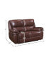 Фото #6 товара White Label Colin 66" Leather Match Lay Flat Double Reclining Love Seat