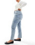 ASOS DESIGN Curve slim mom jeans in mid blue