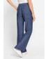 ფოტო #2 პროდუქტის Women's Anna Fit Wide Leg Linen Blend Pull-On Pant