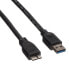 Фото #6 товара ROLINE USB 3.0 Cable - A - Micro B - M/M 0.15 m - 0.15 m - USB A - Micro-USB B - USB 3.2 Gen 1 (3.1 Gen 1) - Black