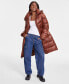 ფოტო #1 პროდუქტის Petite Hooded Collared Puffer Coat