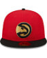 Бейсболка с козырьком для мужчин New Era Atlanta Hawks 59FIFTY черно-красная Красный, 7 1/4 - фото #4