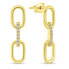 Stylish gold-plated earrings with zircons EA855Y