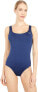 Фото #1 товара Nike 282455 Essential U-Back One-Piece Midnight Navy, Size Large