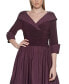 Фото #8 товара Petite 3/4-Sleeve Portrait-Collar Fit & Flare Dress