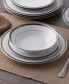 Austin Platinum Set of 4 Dinner Plates, Service For 4