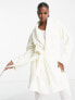 Фото #1 товара ASOS DESIGN crimped rib faux fur mini robe in cream