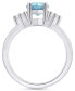ფოტო #3 პროდუქტის Aquamarine and Diamond Ring (1-5/8 ct.t.w and 1/10 ct.t.w) 14K White Gold
