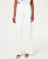 Inc International Concepts Wide Leg Crepe Side Zip Pull On Pants Washed White 2