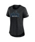 Women's Heather Black Carolina Panthers Fashion Tri-Blend T-shirt