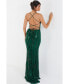 Women's Sequin Cross Back Evening Dress