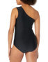 Фото #2 товара Calvin Klein Women's Standard Shoulder Strap One Piece Swimsuit, Black Size 10