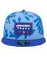 Фото #2 товара Men's Royal Philadelphia 76ers Palm Fronds 2-Tone 59FIFTY Fitted Hat