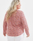 Style & Co Plus Size Printed Henley Top, Created for Macy's Border Rose, 4X - фото #4