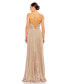 Фото #3 товара Women's Ieena Shimmer Pleated V-Neck Open Back Gown